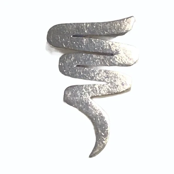 VINTAGE MEXICO STERLING SILVER ZIG ZAG SQUIGGLE BROOCH/PENDANT